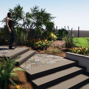 Offemont vue 3D jardin avec escaliers